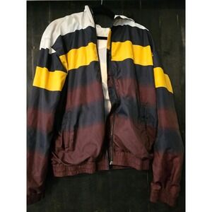 Wood Wood W.W. Emmett‎ Jacket AW18.3 Retro Colorblock Rain Windbreaker Mens Sz L
